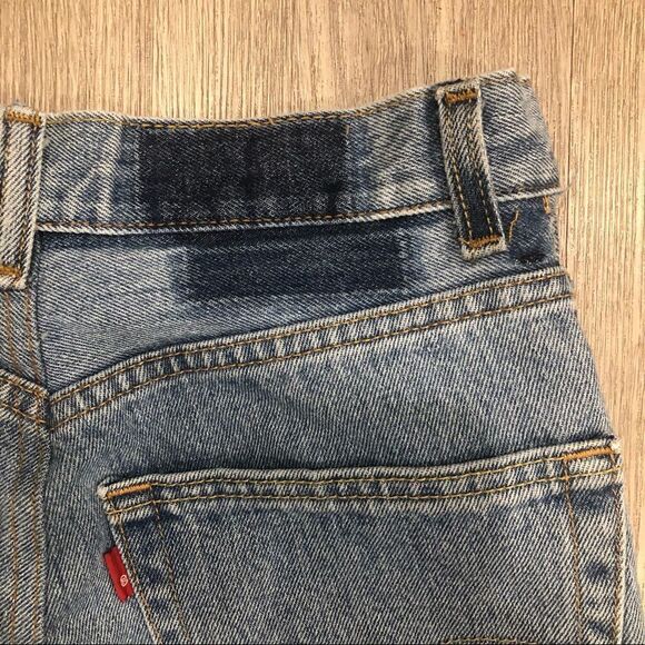 LEVI’S Upcycled Cutoff Jean Shorts Size S - Picture 5 of 5